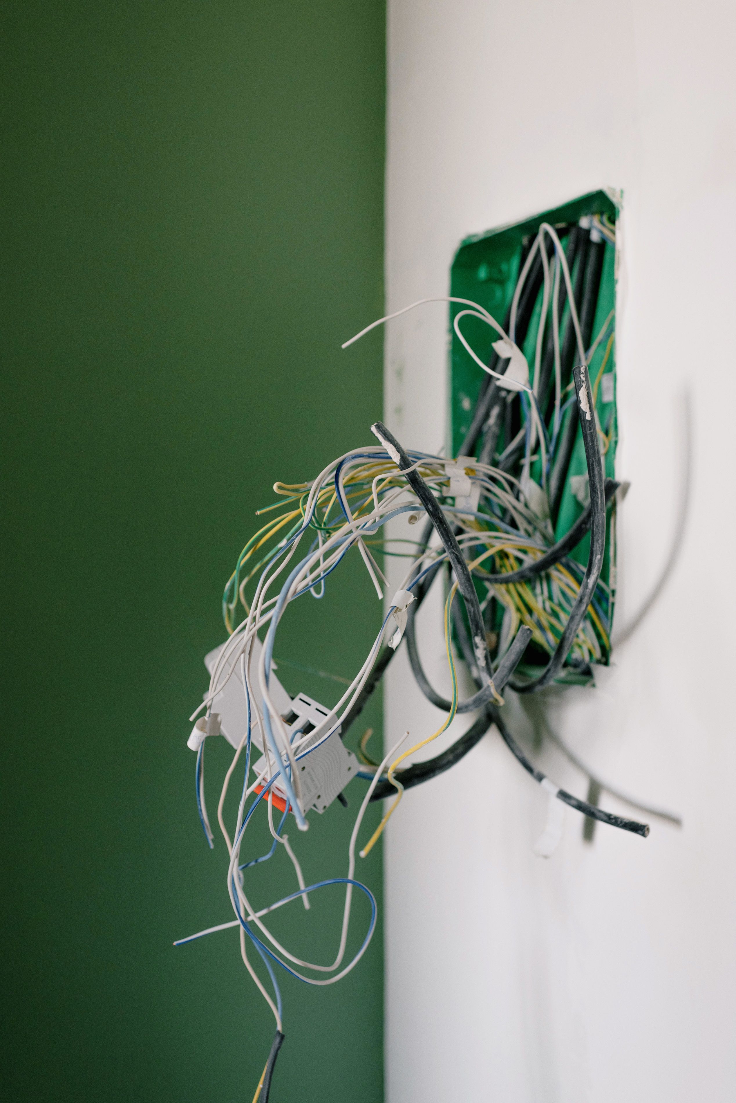 Electrical professional at work